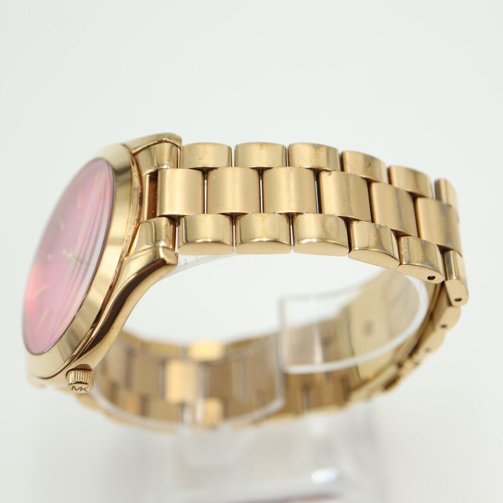 Michael Kors Gold-Tone Bracelet Watch with Pink Dial - Picture 8 of 9
